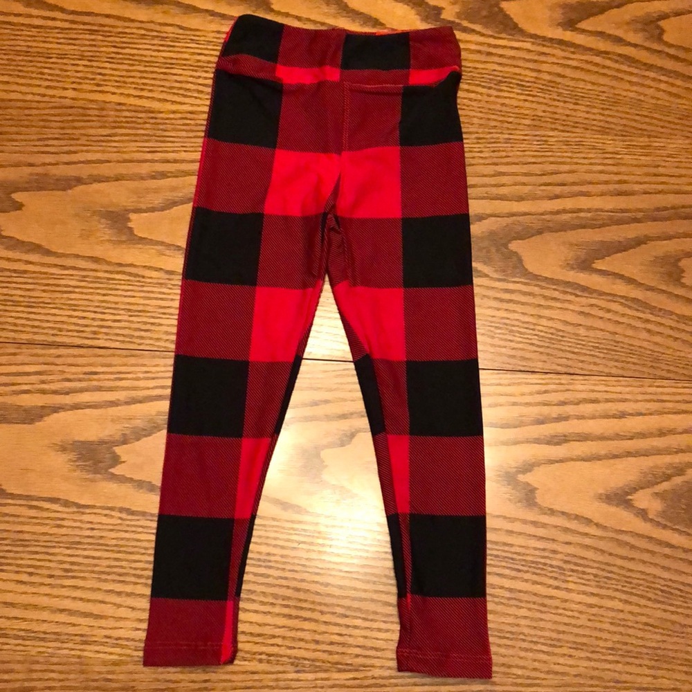 Lularoe s/m buffalo plaid leggings kids